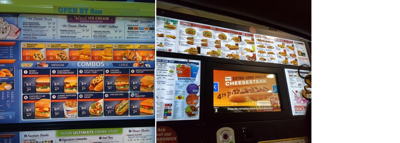 Sonic Drive-In Menu