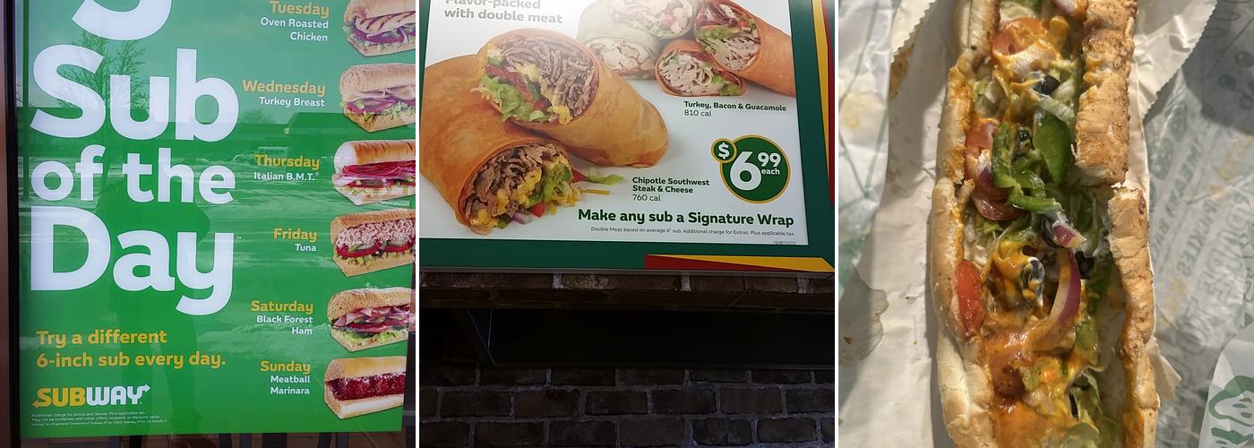 Subway Menu