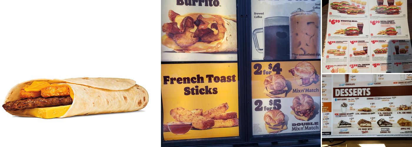Burger King Menu