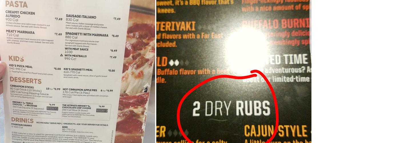 Pizza Hut Menu