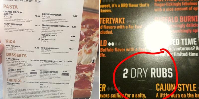 Pizza Hut Menu