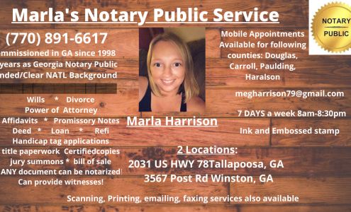 Marla’s Notary Public Service