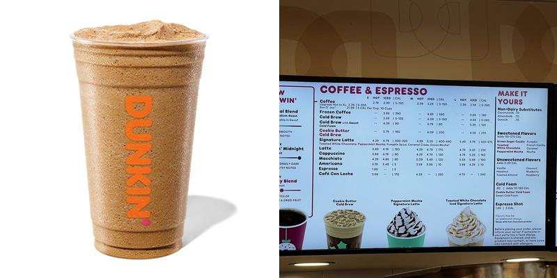 Dunkin' Menu