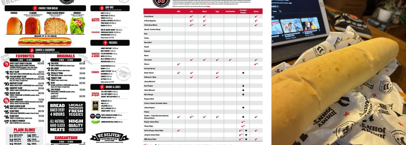 Jimmy John's Menu
