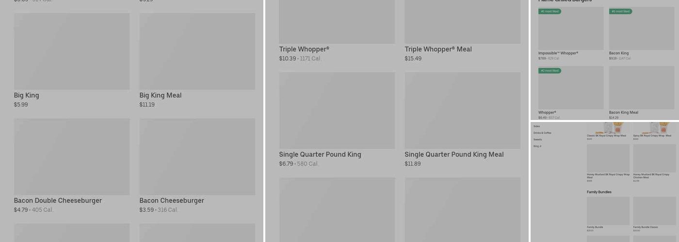 Burger King Menu
