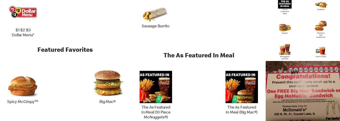 McDonald's Menu
