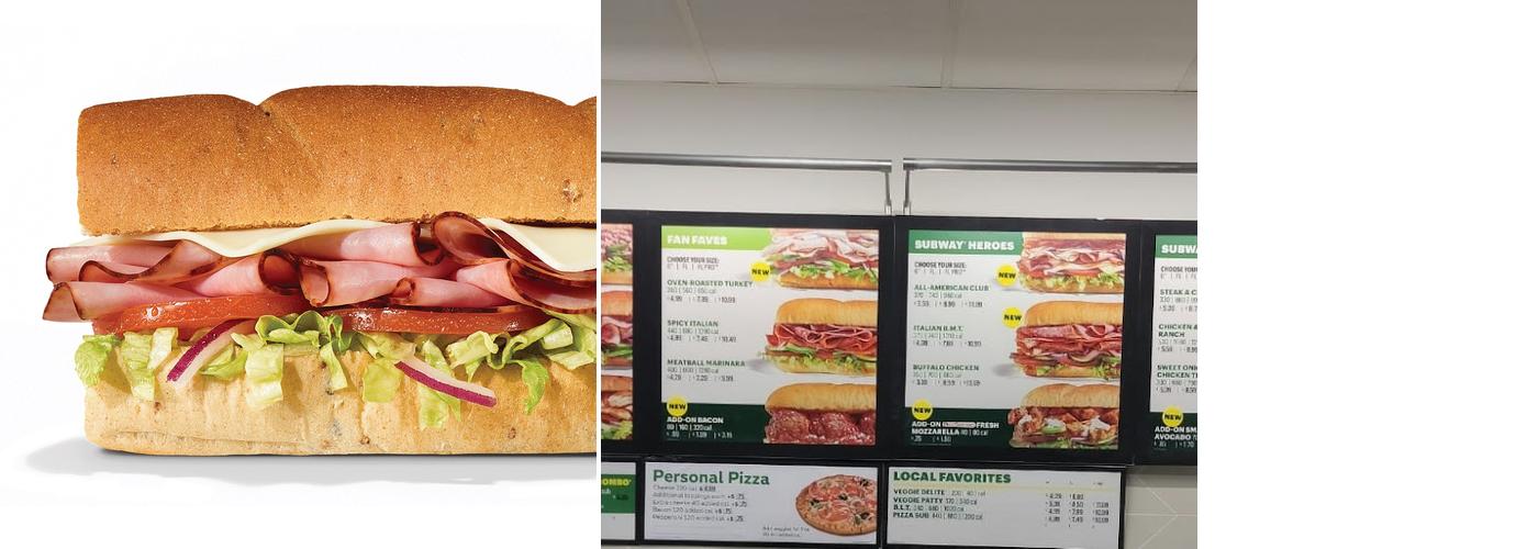 Subway Menu
