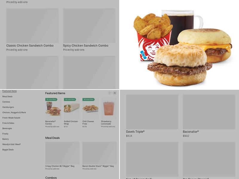 Wendy's Menu