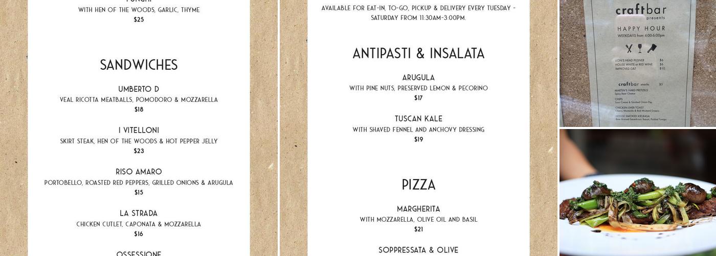 Vallata Menu