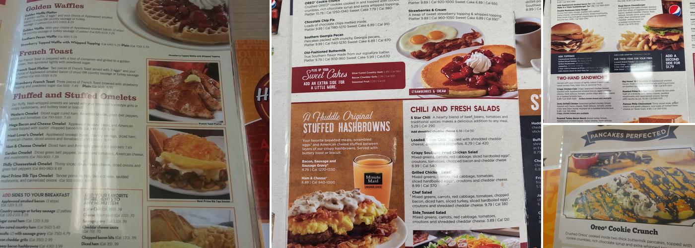 Huddle House Menu