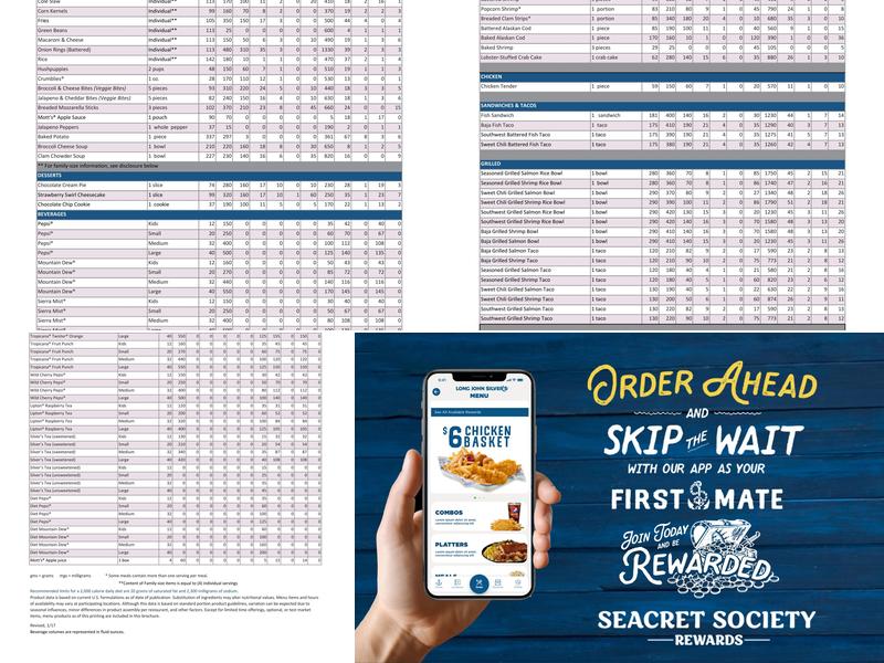 Long John Silver's Menu