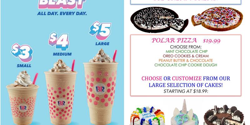 Baskin-Robbins Menu