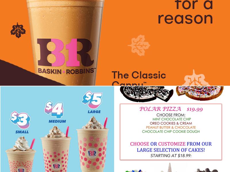 Baskin-Robbins Menu