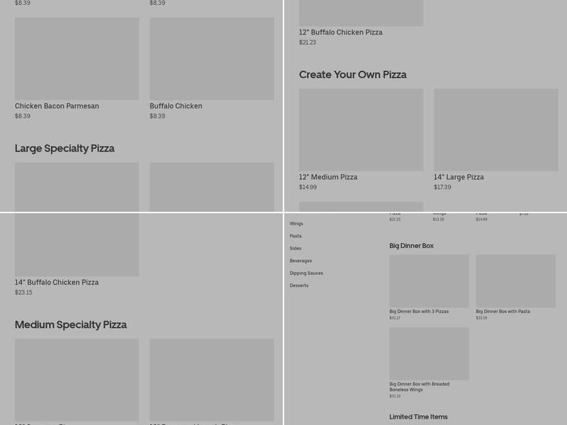 Pizza Hut Menu