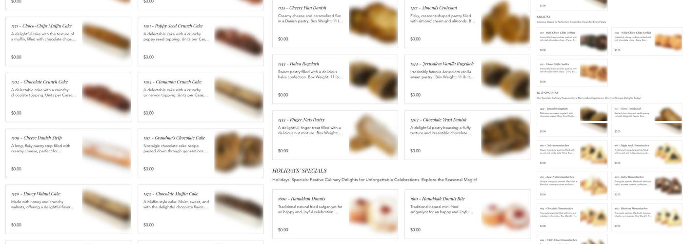 The Baker International Corp. Menu