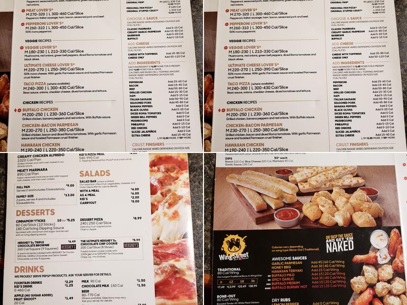 Pizza Hut Menu