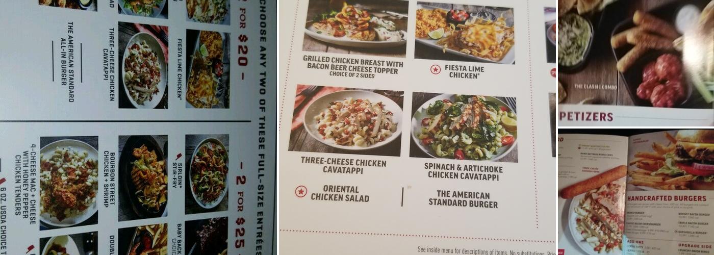 Applebee's Grill + Bar Menu