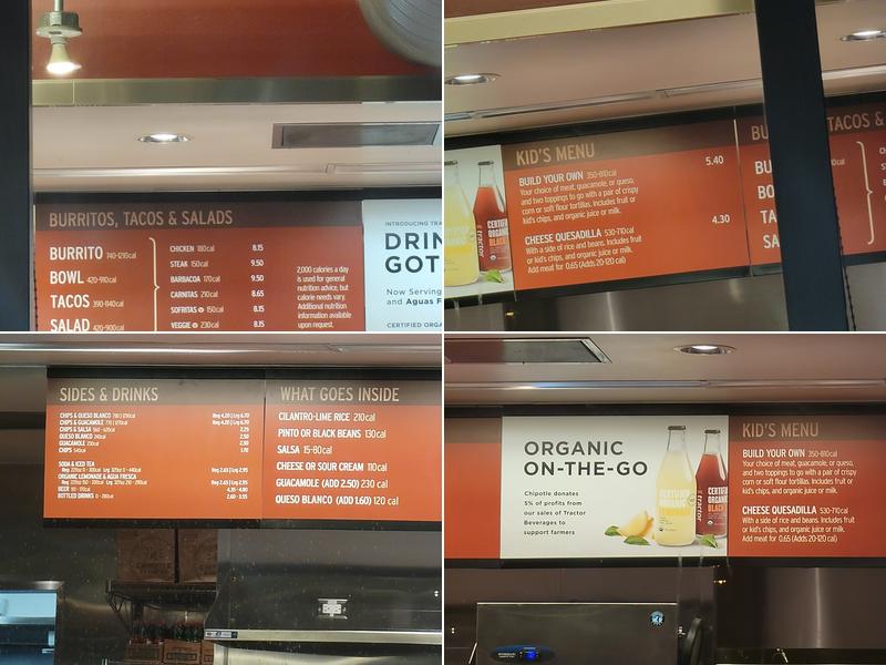 Chipotle Mexican Grill Menu