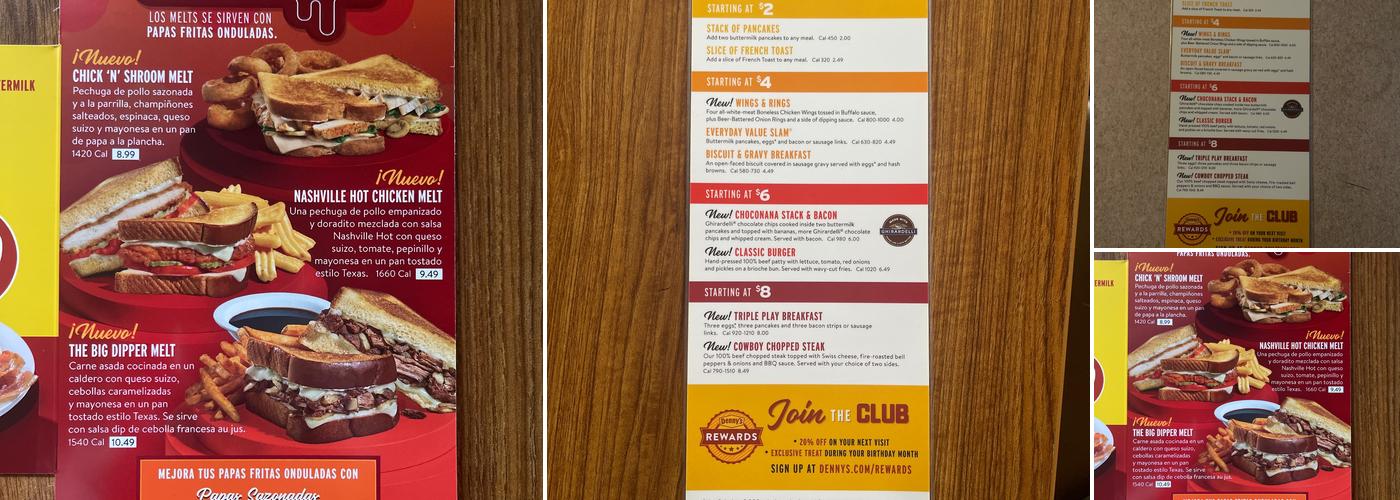 Denny's Menu