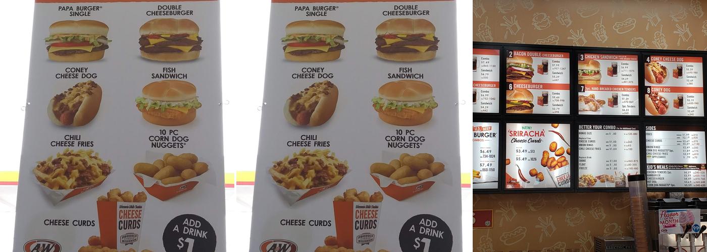 A&W Restaurant Menu