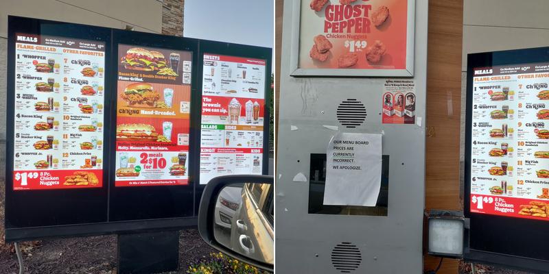 Burger King Menu