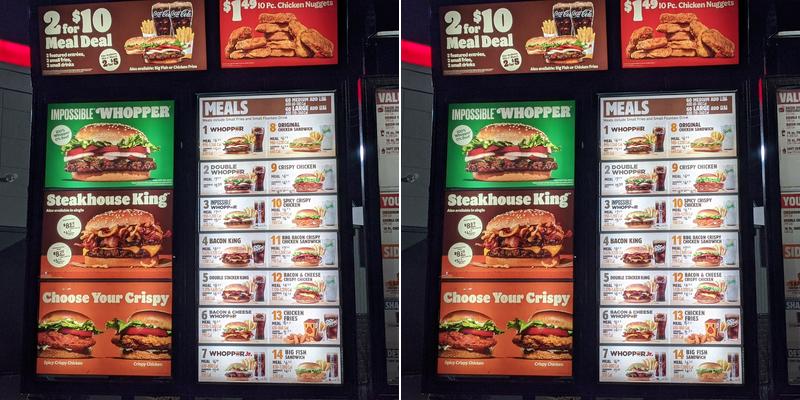 Burger King Menu