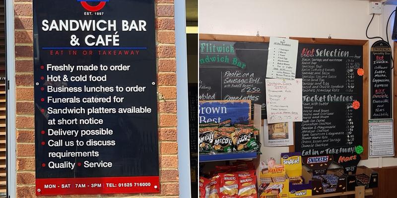 Flitwick Sandwich Bar Menu
