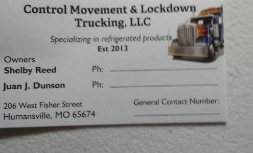 Control Movement & Lockdown Trucking Company Humansville