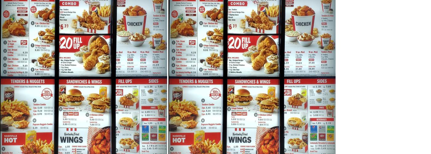 KFC Menu