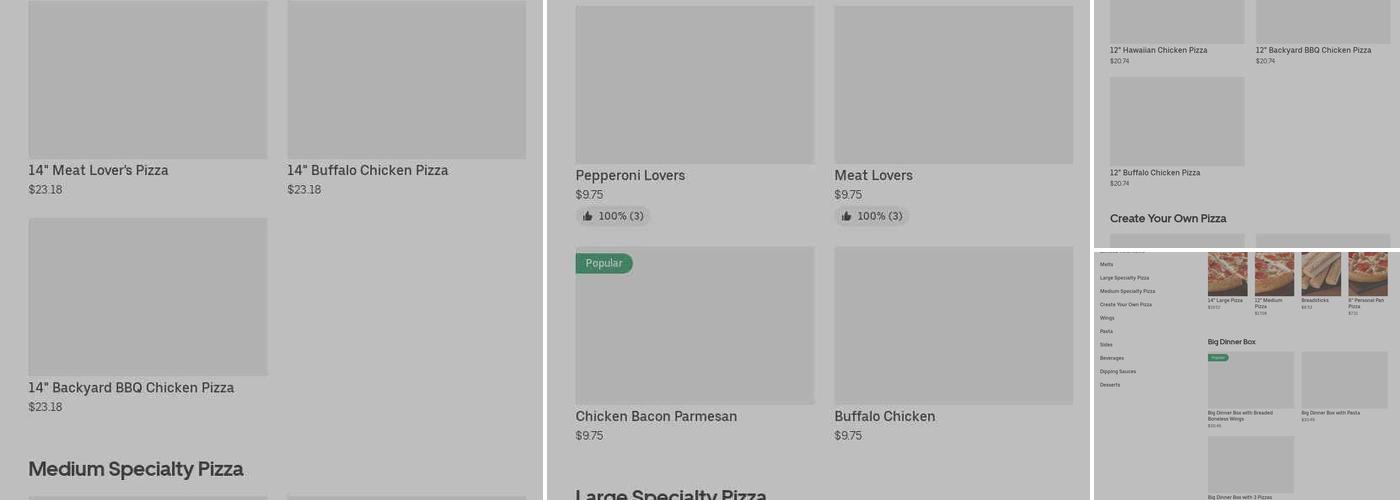 Pizza Hut Menu