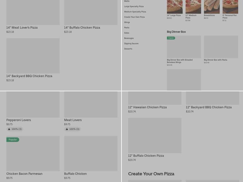 Pizza Hut Menu