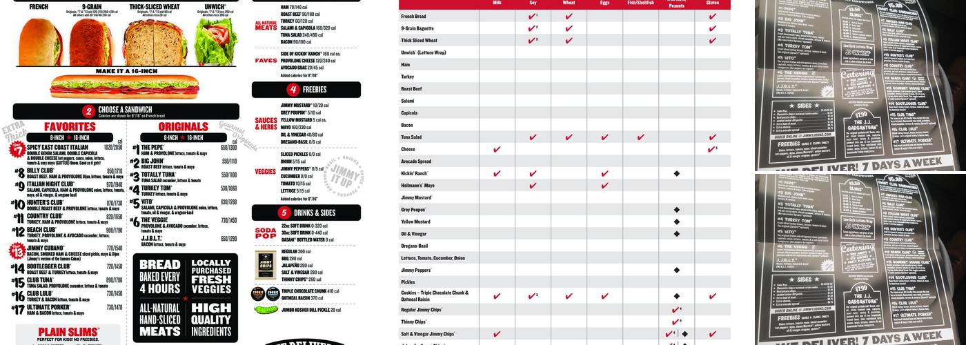 Jimmy John's Menu