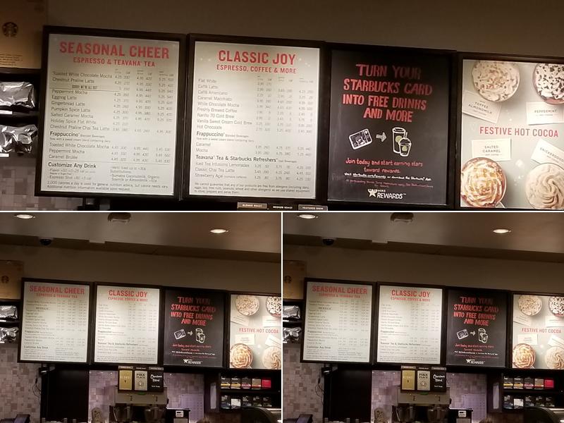 Starbucks Menu