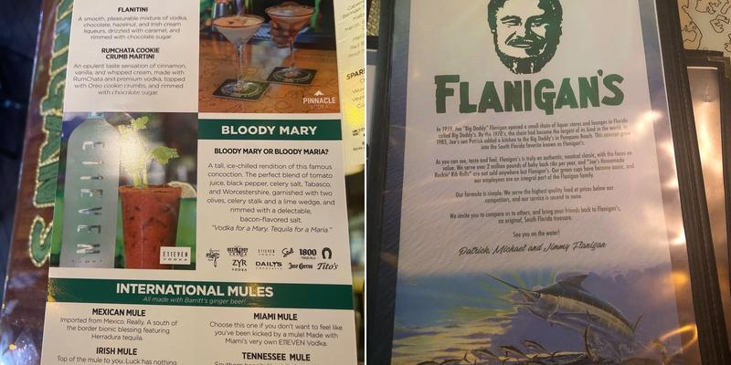 Miramar Park Place Menu