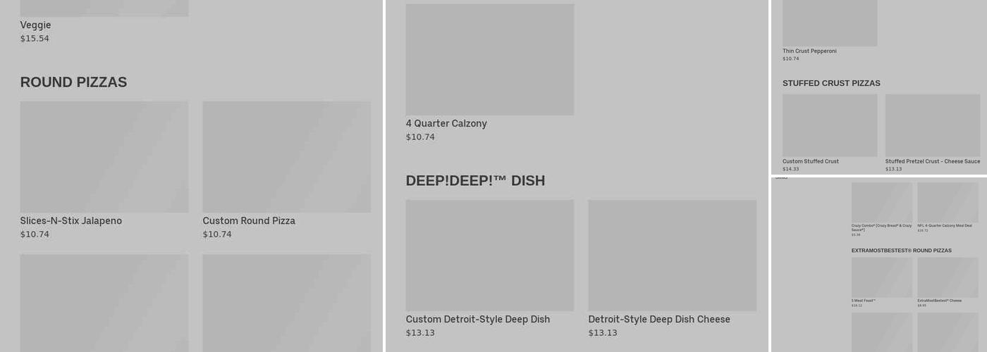 Little Caesars Pizza Menu