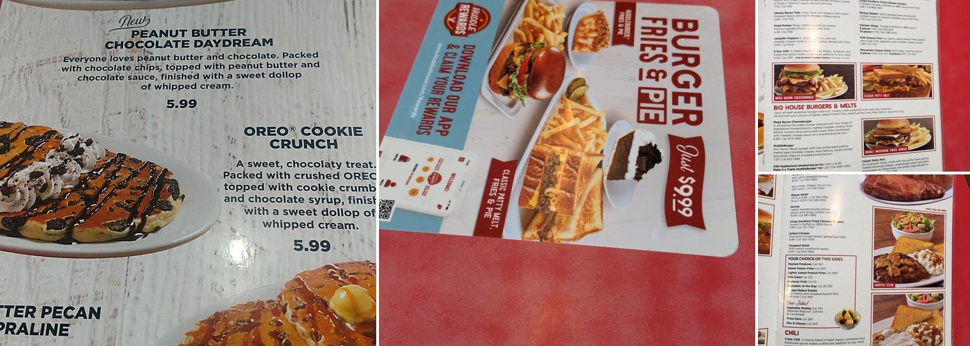Huddle House Menu