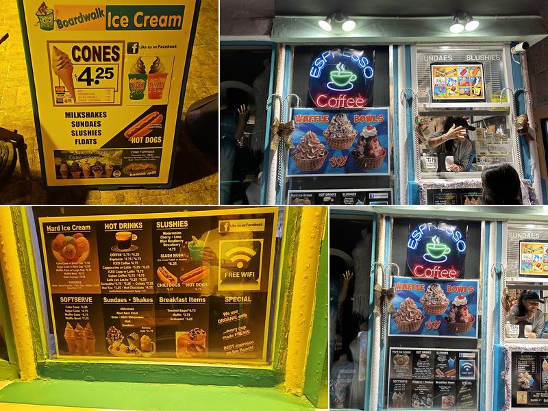 Boardwalk ice cream Menu