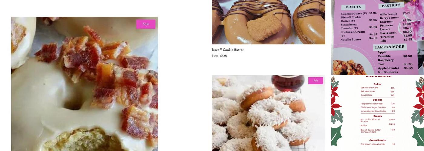 Zoe Sweet Tooth Menu