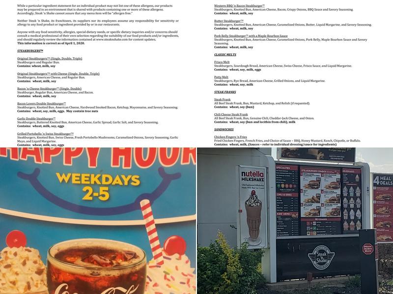 Steak 'n Shake Menu