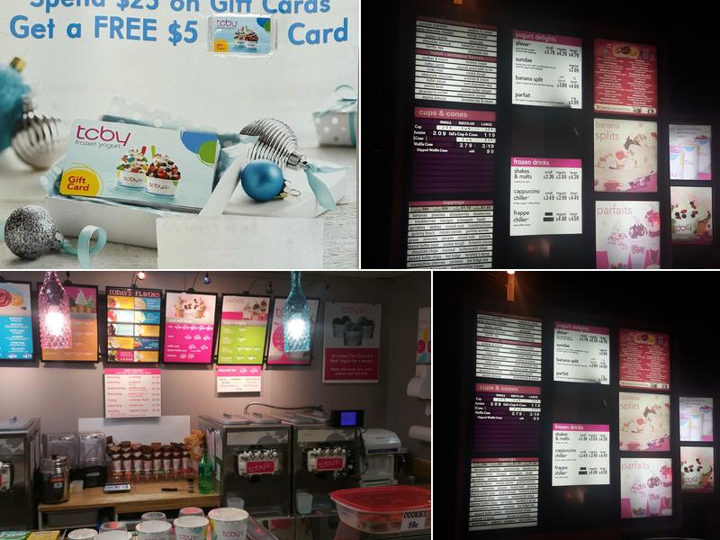 TCBY Menu