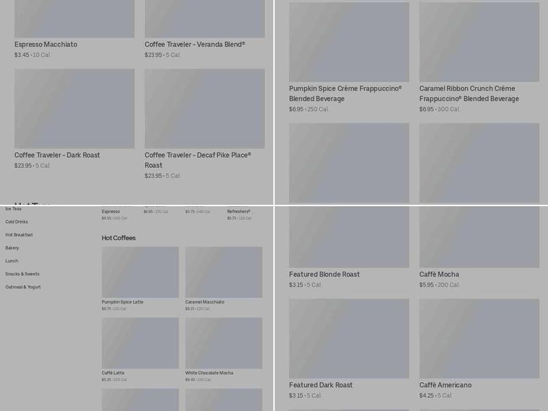 Starbucks Menu