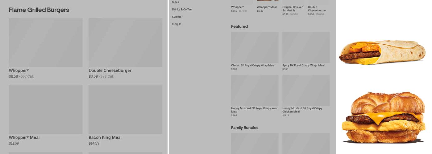 Burger King Menu