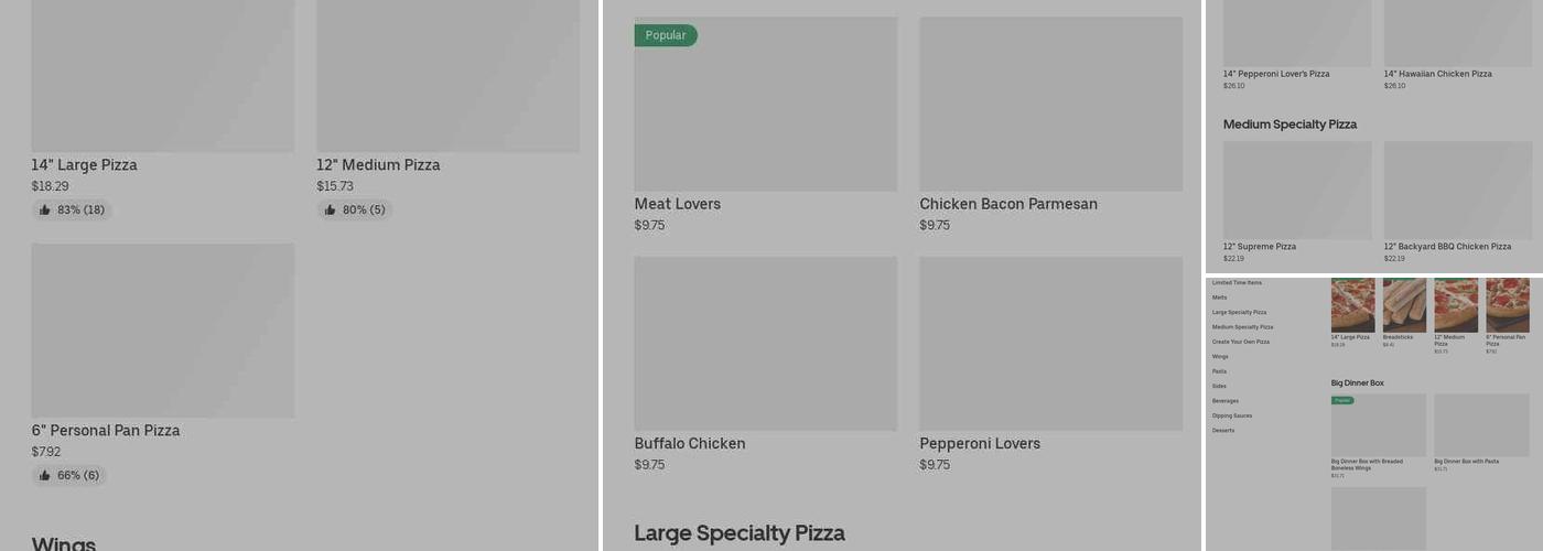 Pizza Hut Menu