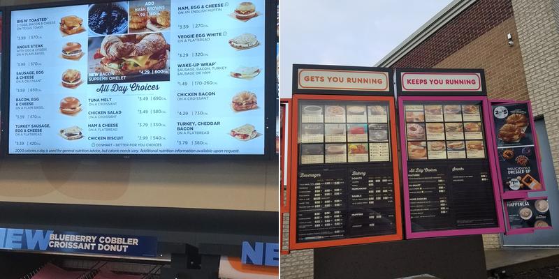 Dunkin' Menu