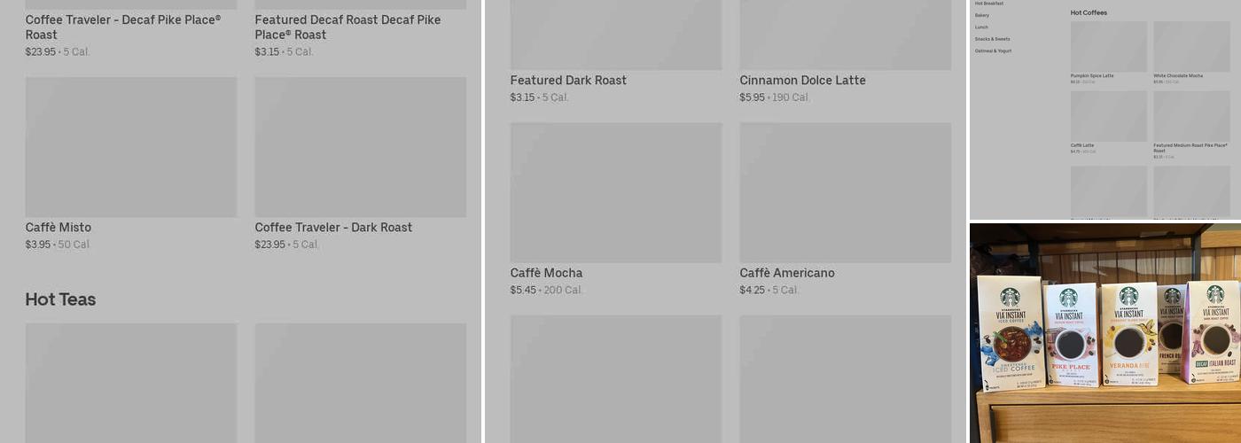 Starbucks Menu