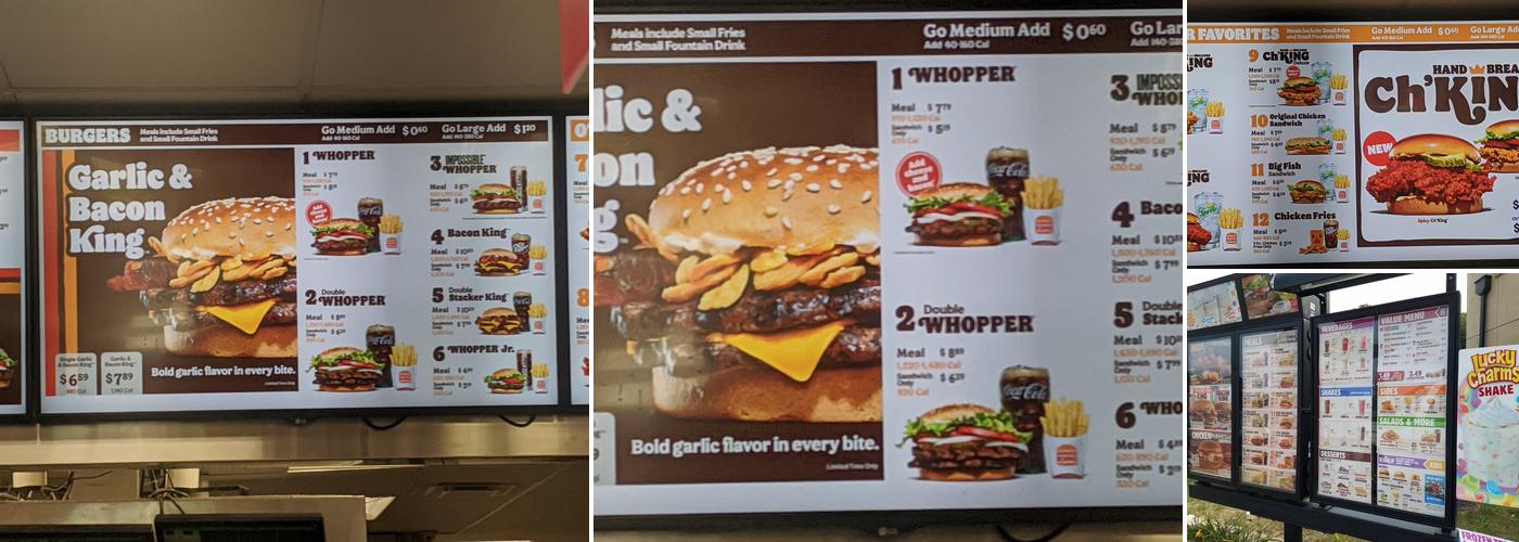 Burger King Menu