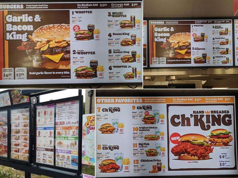 Burger King Menu