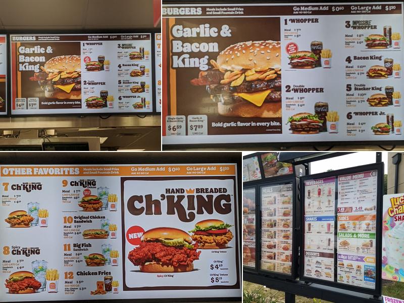 Burger King Menu