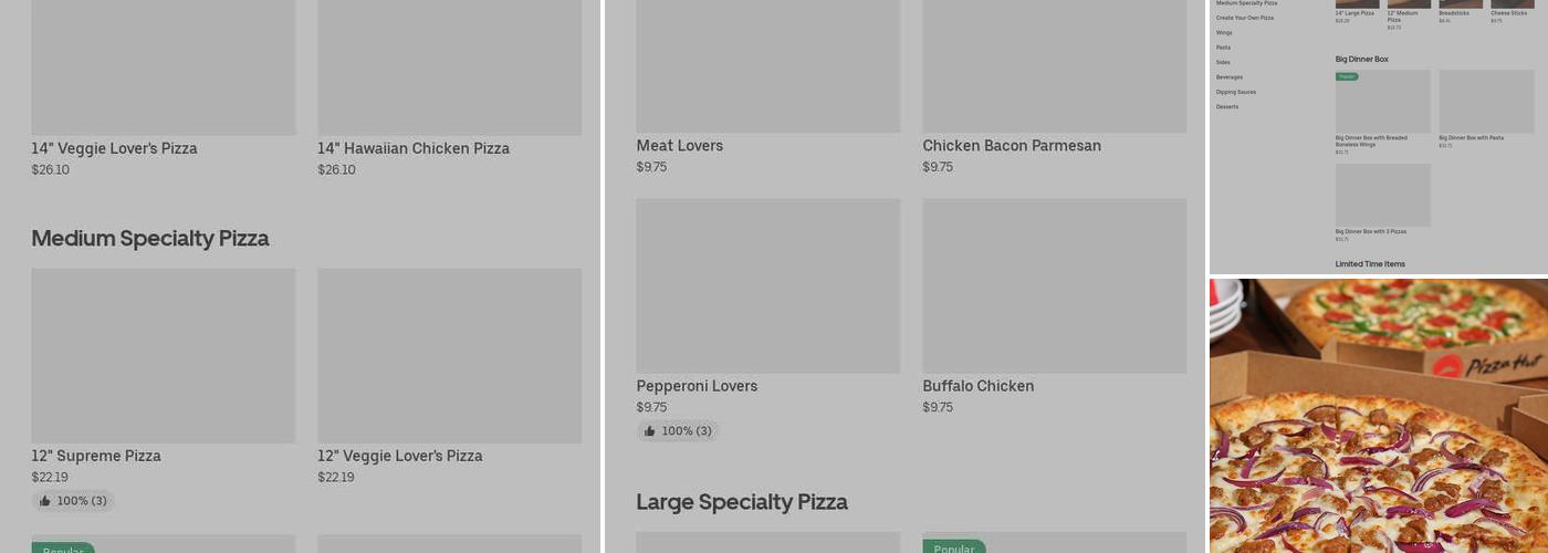 Pizza Hut Menu