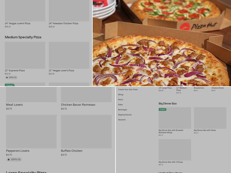 Pizza Hut Menu